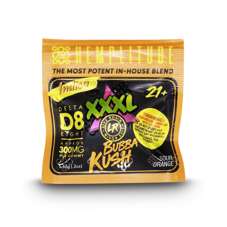 Hemplitude XXXL D8 THC Live Resin 300mg Gummies