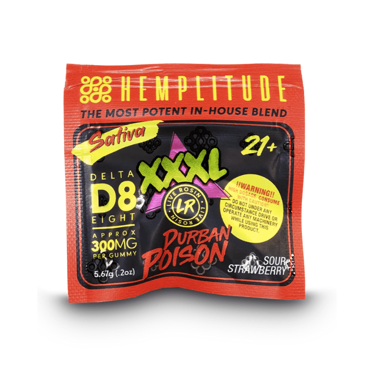 Hemplitude XXXL D8 THC Live Resin 300mg Gummies