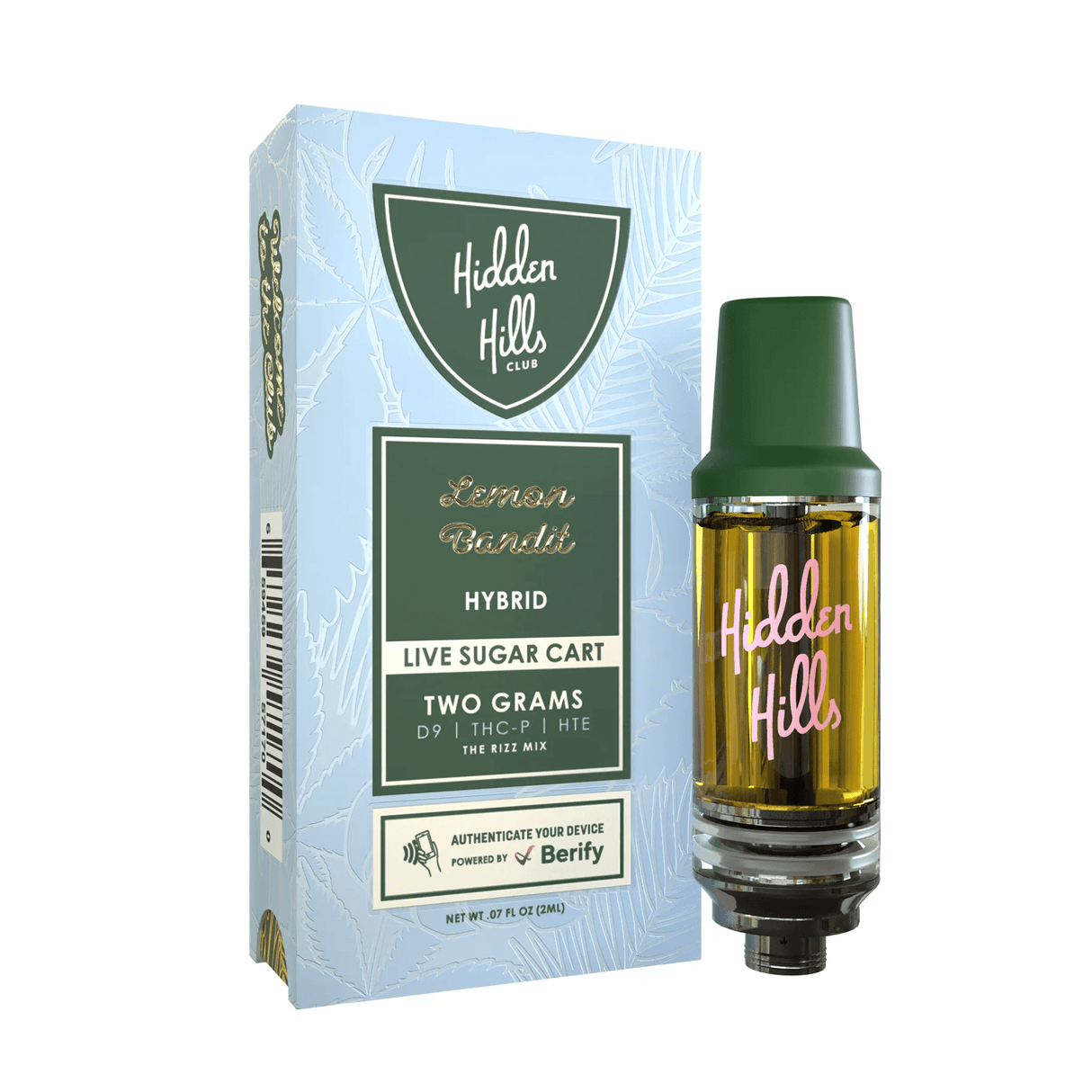Hidden Hills Club Live Sugar 2G Vape Cartridge
