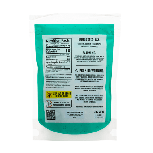 Zombi Specimen Sample Type-Z 500mg Gummies