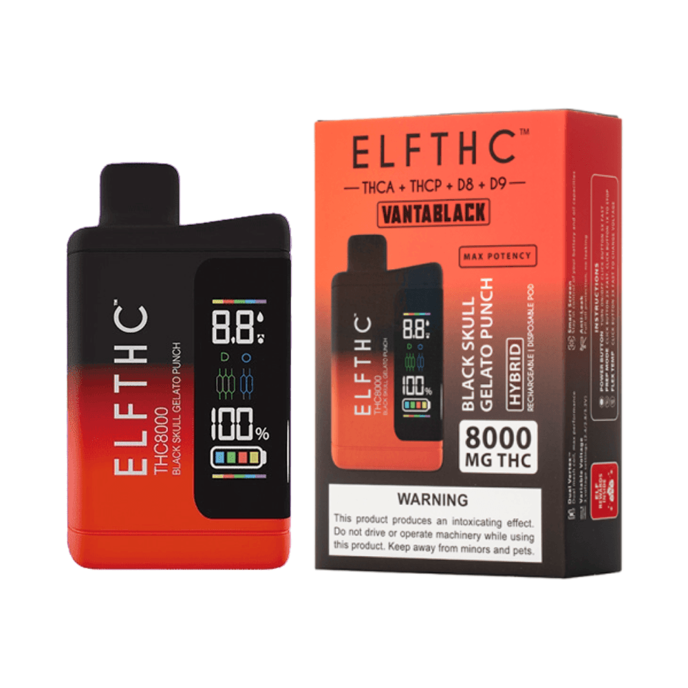 Elf Thc THC8000 Vanta Black Blend 8G Disposable Vape