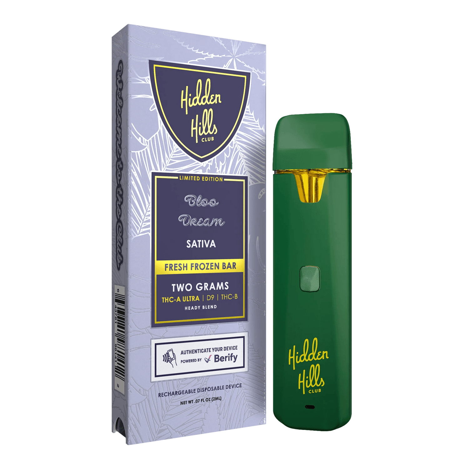 Hidden Hills Club Fresh Frozen 2G Disposable Vape