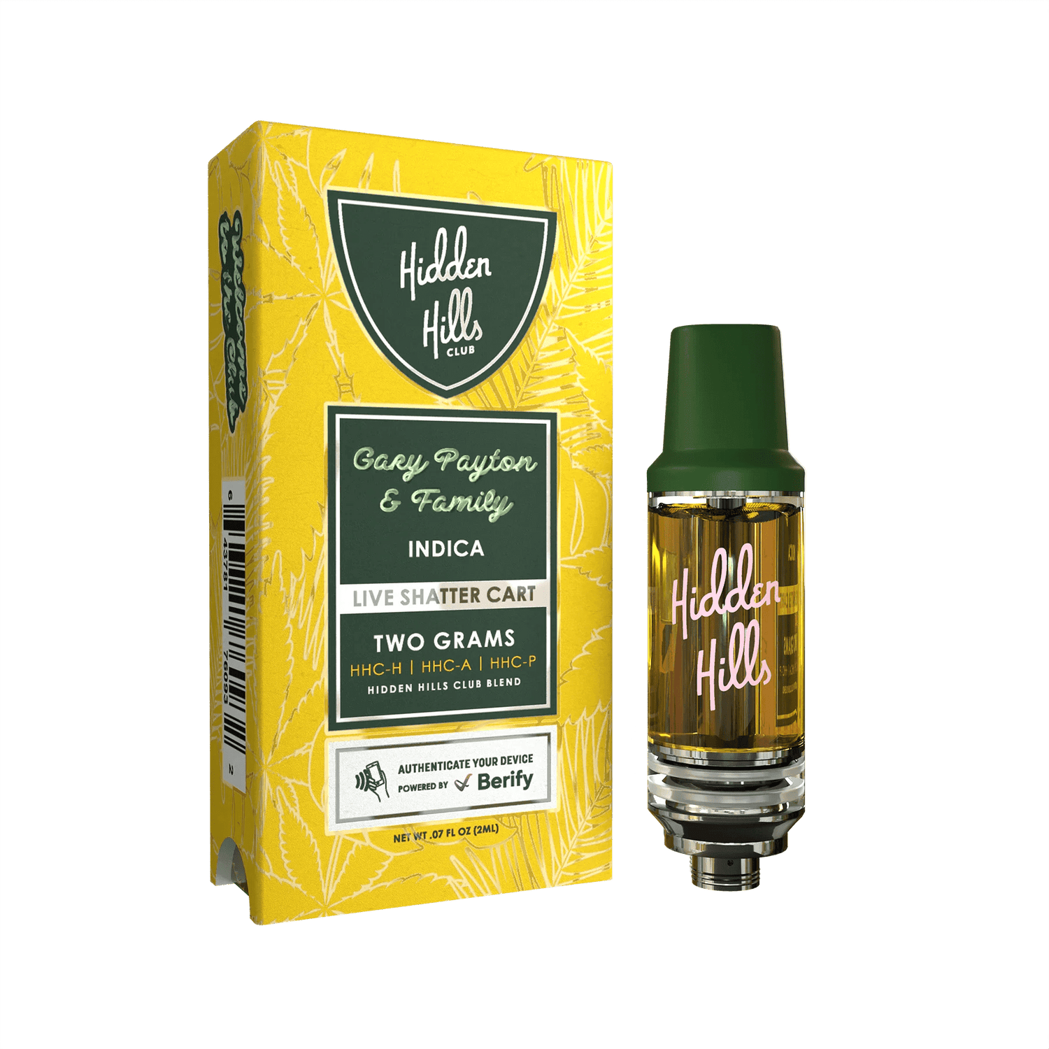 Hidden Hills Club Live Shatter 2G Vape Cartridge