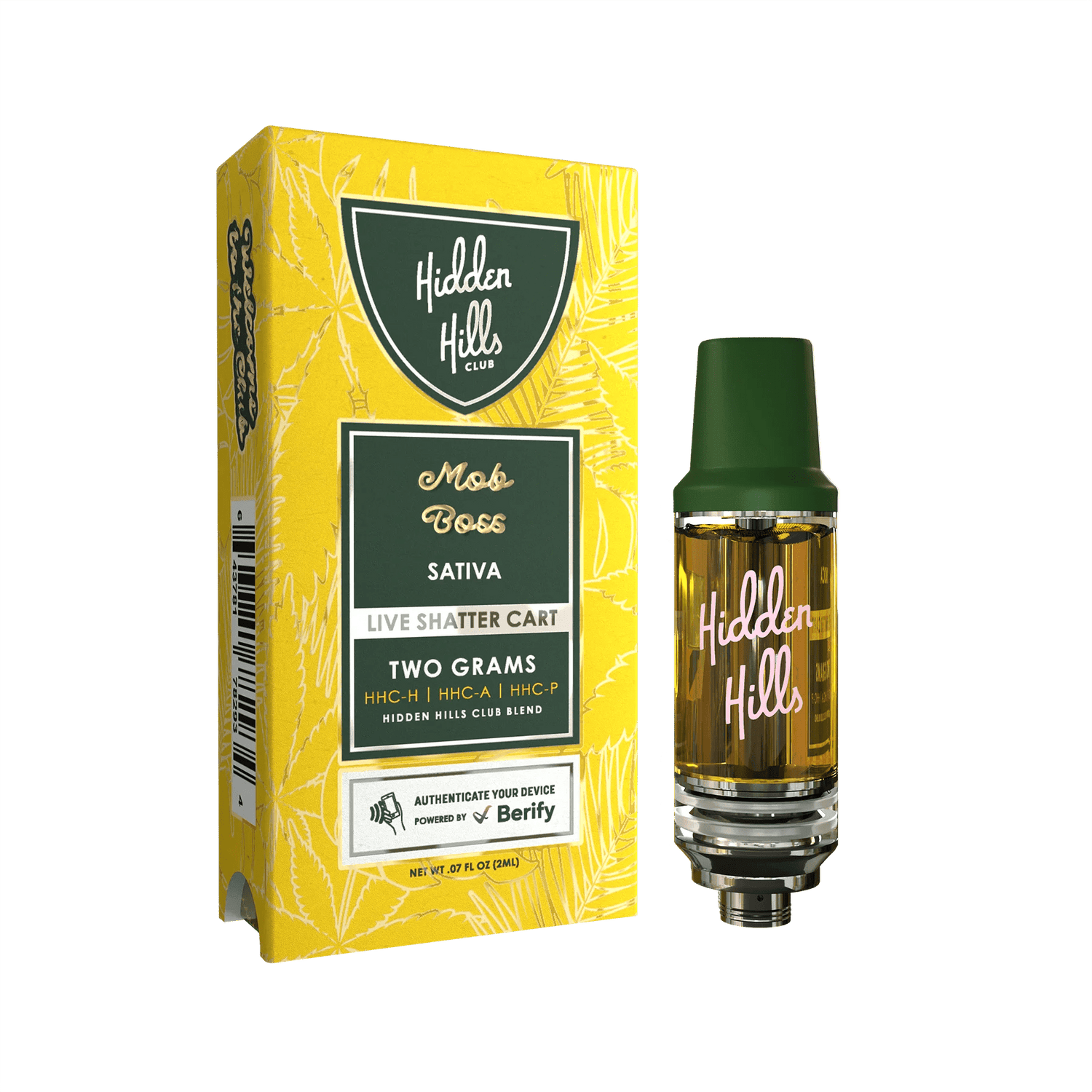 Hidden Hills Club Live Shatter 2G Vape Cartridge