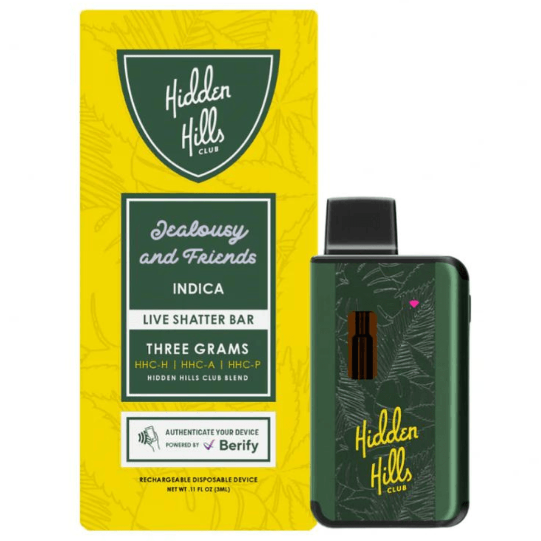Hidden Hills Club Live Shatter 3G Disposable Vape