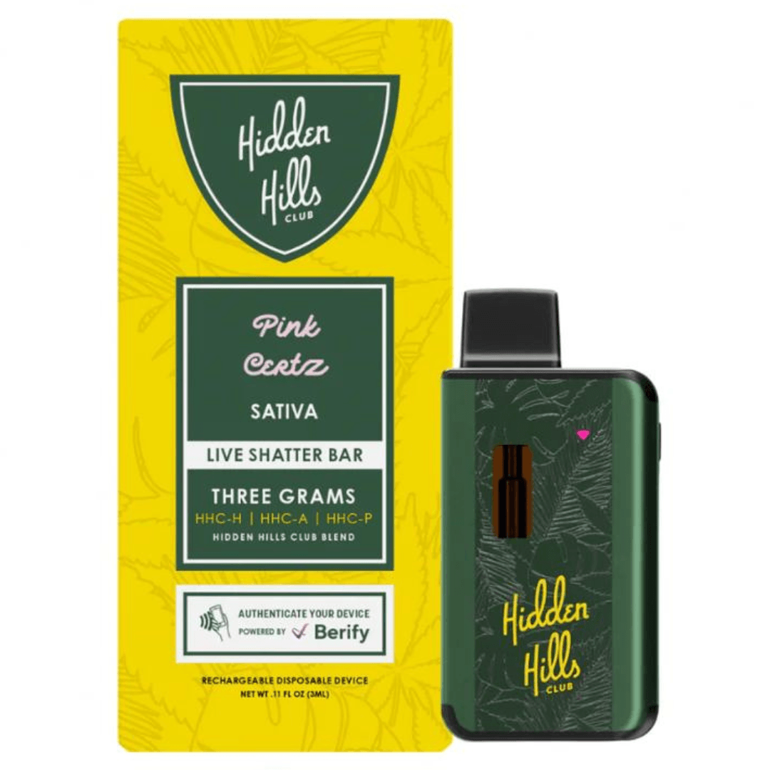 Hidden Hills Club Live Shatter 3G Disposable Vape
