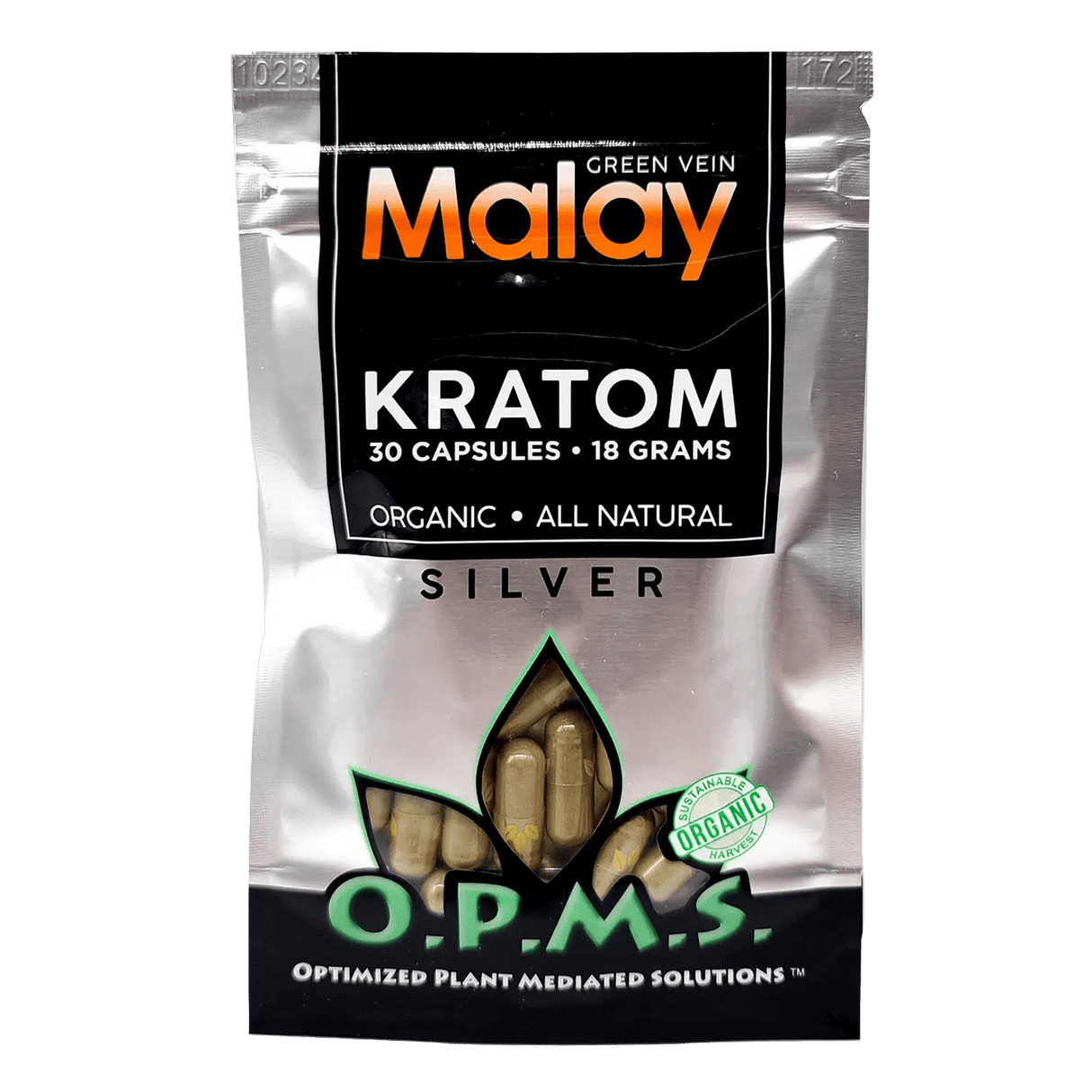 O.P.M.S Kratom Silver Capsules 18G