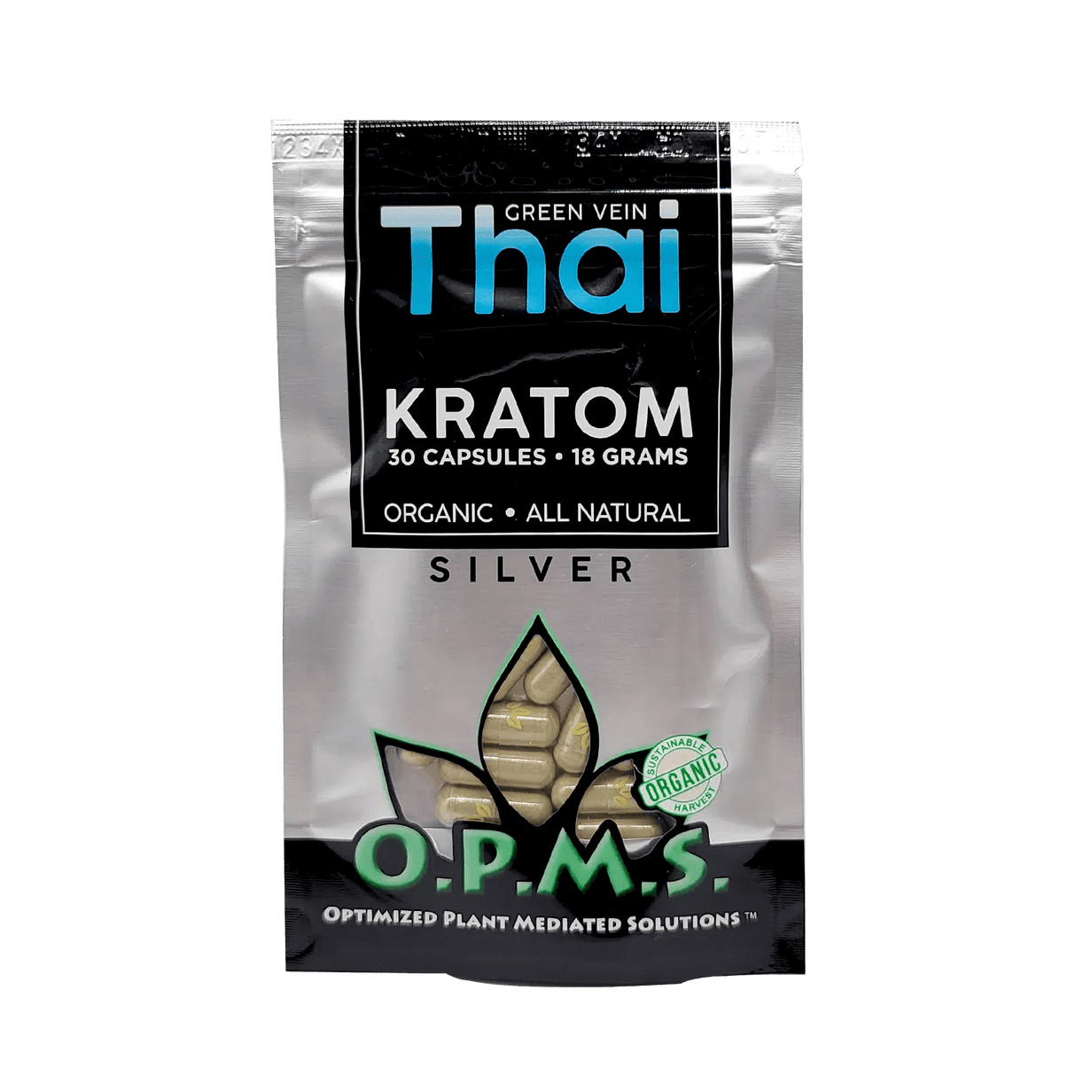 O.P.M.S Kratom Silver Capsules 18G