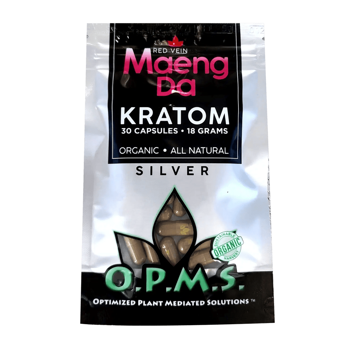 O.P.M.S Kratom Silver Capsules 18G