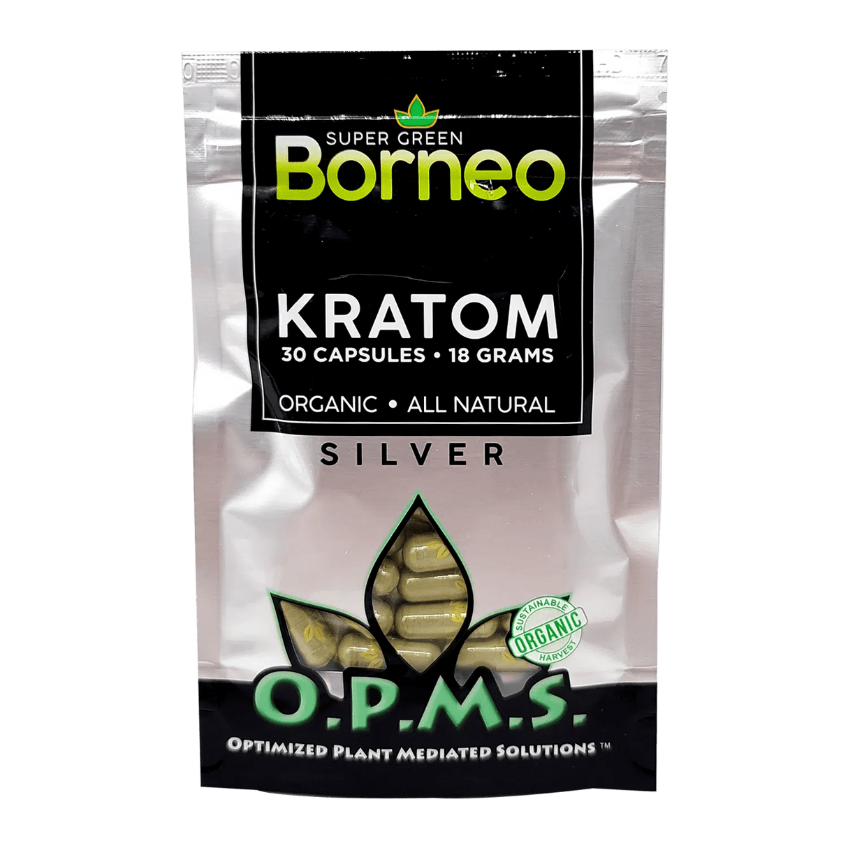 O.P.M.S Kratom Silver Capsules 18G