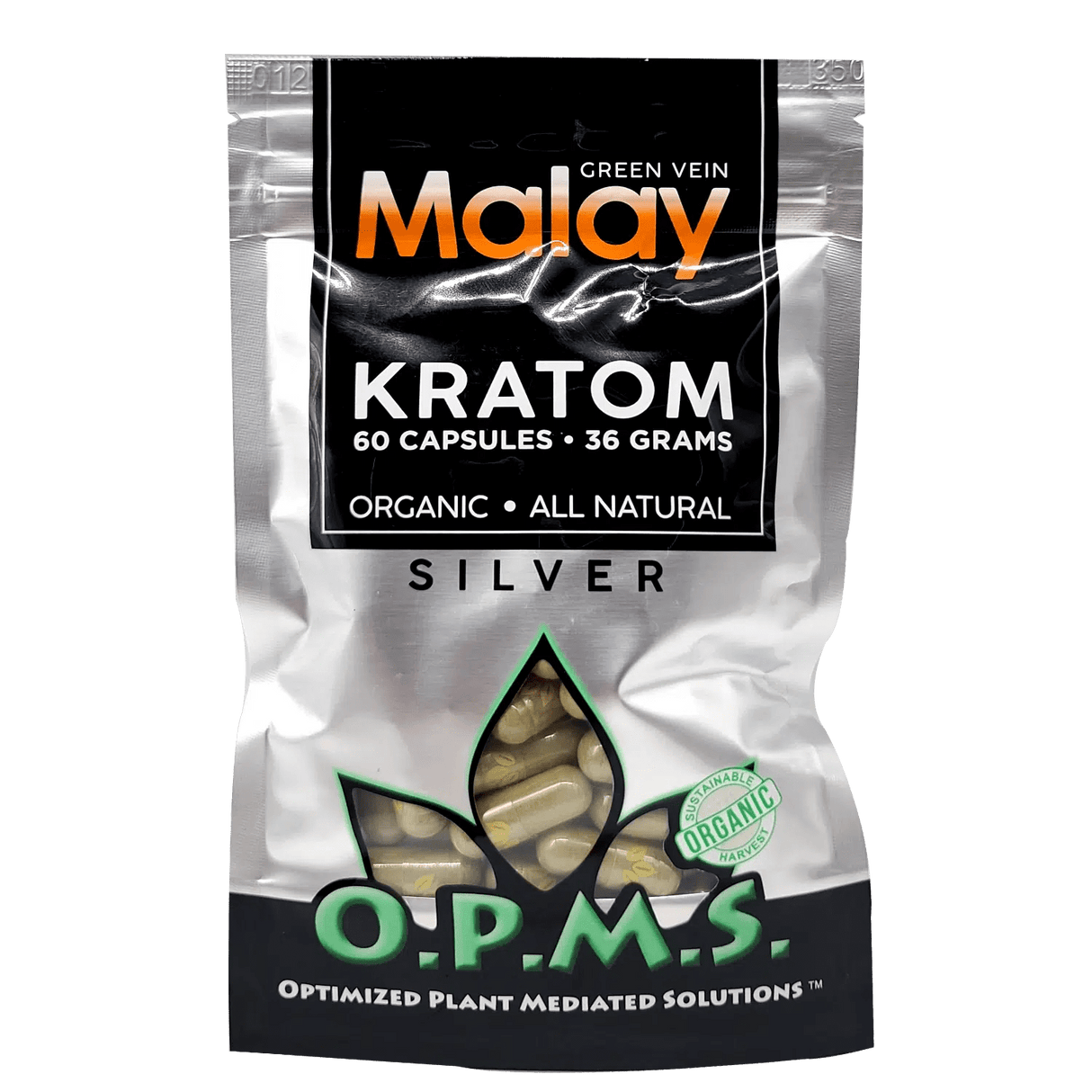 O.P.M.S Kratom Silver Capsules 36G