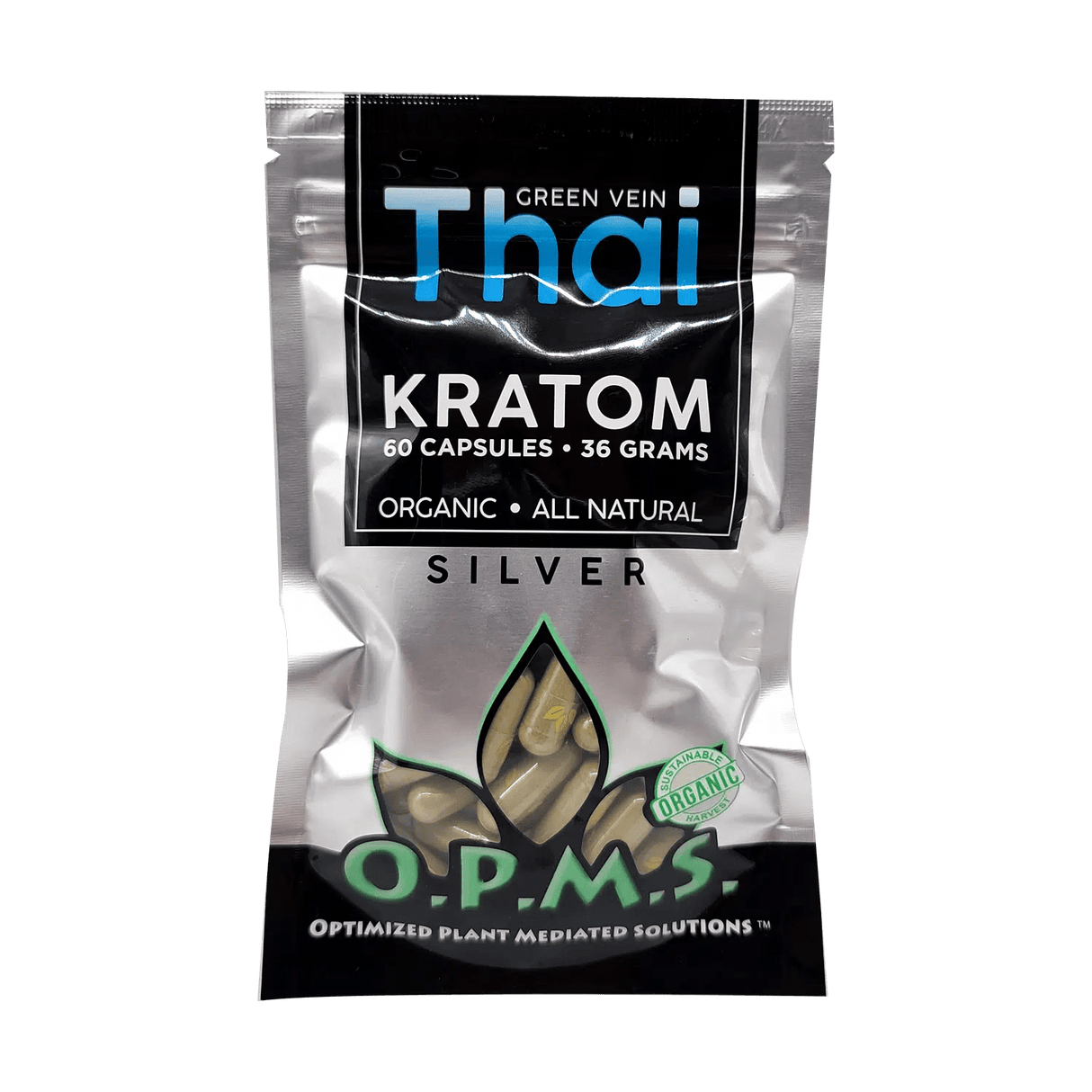 O.P.M.S Kratom Silver Capsules 36G