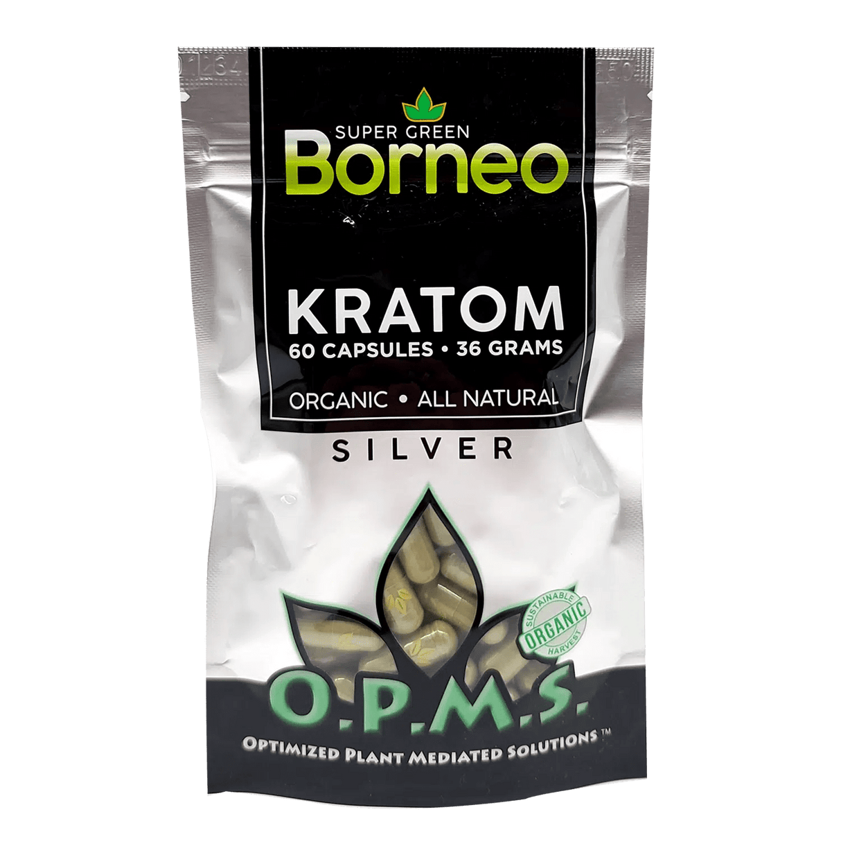 O.P.M.S Kratom Silver Capsules 36G