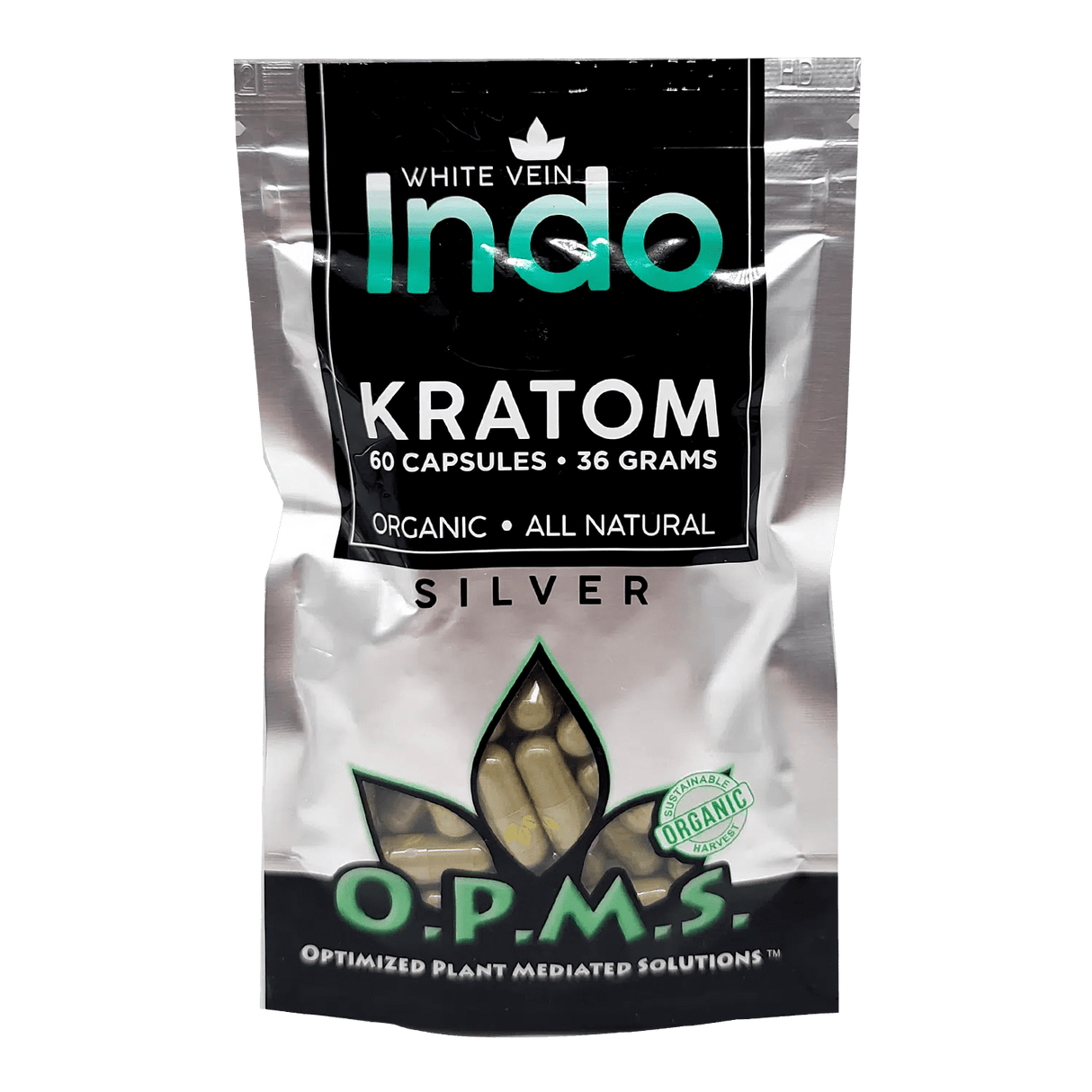 O.P.M.S Kratom Silver Capsules 36G