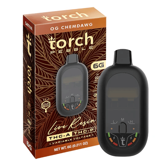 Torch Pebble Live Resin THC-A 6G Disposable Vape