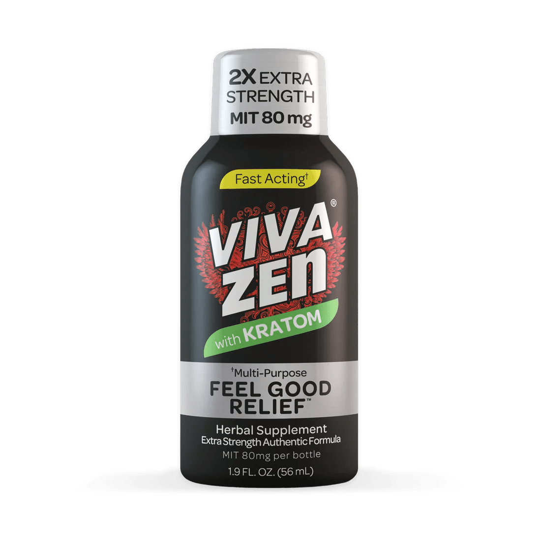 Viva Zen Kratom Extract 80mg 2X Extra Strength Shot