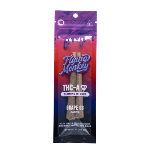 Flying Monkey THC-A Diamond 4G Pre Roll Pack