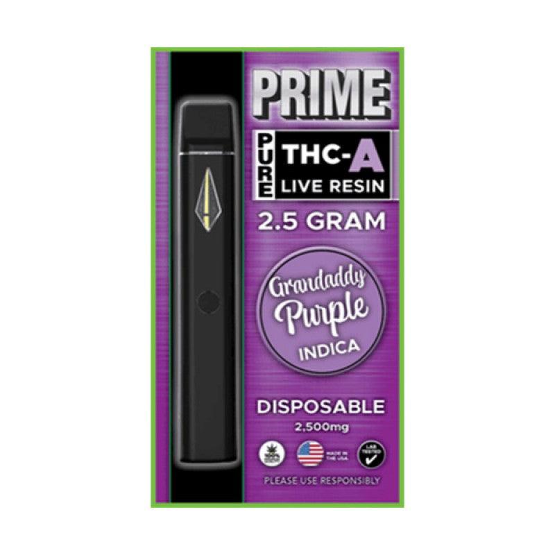 Prime THC-A Live Resin 2.5G Disposable Vape